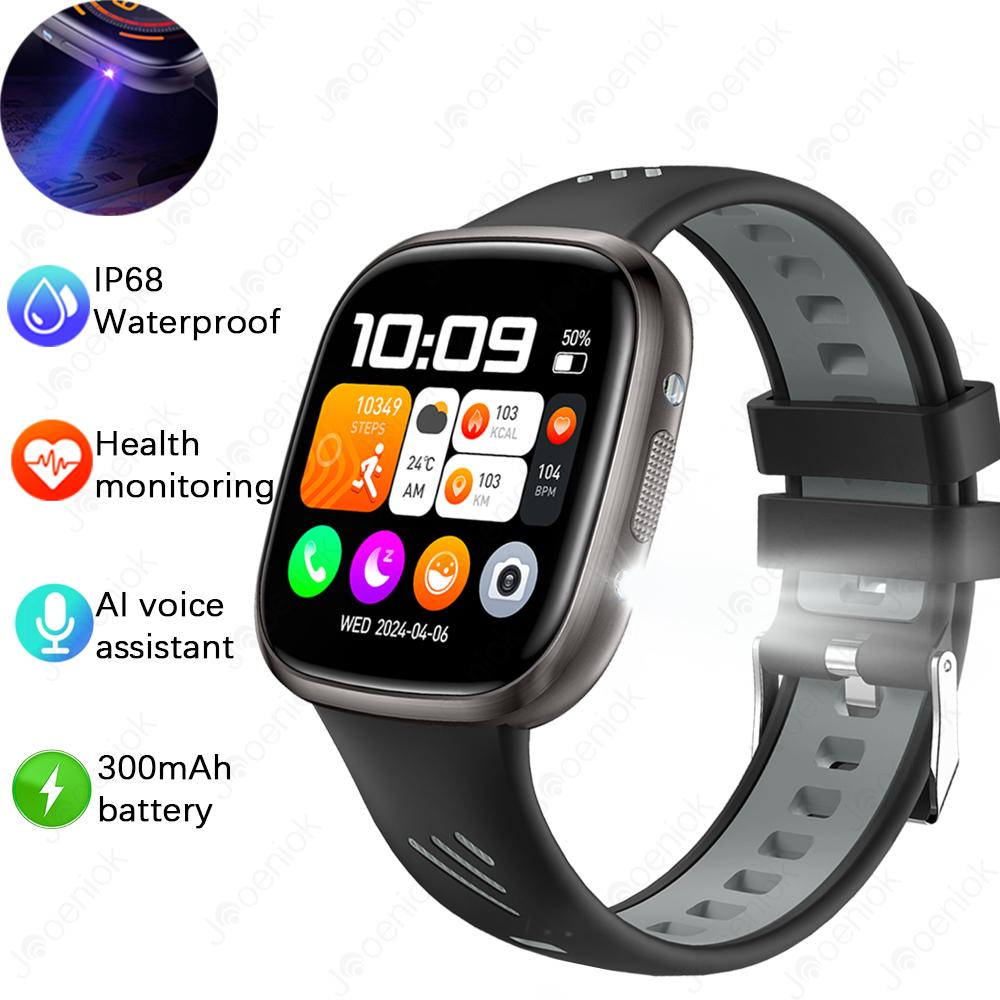 

Smart Watch Women Gift LED Flashlight 1.72 HD Screen Heart rate Monitor Sport Waterproof Bluetooth Call Smartwatch