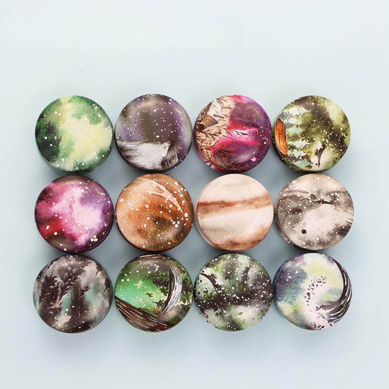 12pcs Mini Aromatherapy Candle Circular Small Iron Box Homemade Mint Cream Packaging Box Tinplate Small Round Iron Can Box