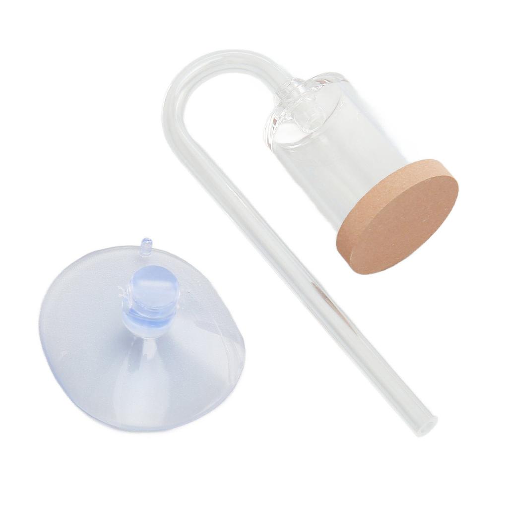 Aquarium CO2 Diffuser Slim Fish Tank Glass CO2 Refiner with Suction Cup for CO2 Glass Aquarium