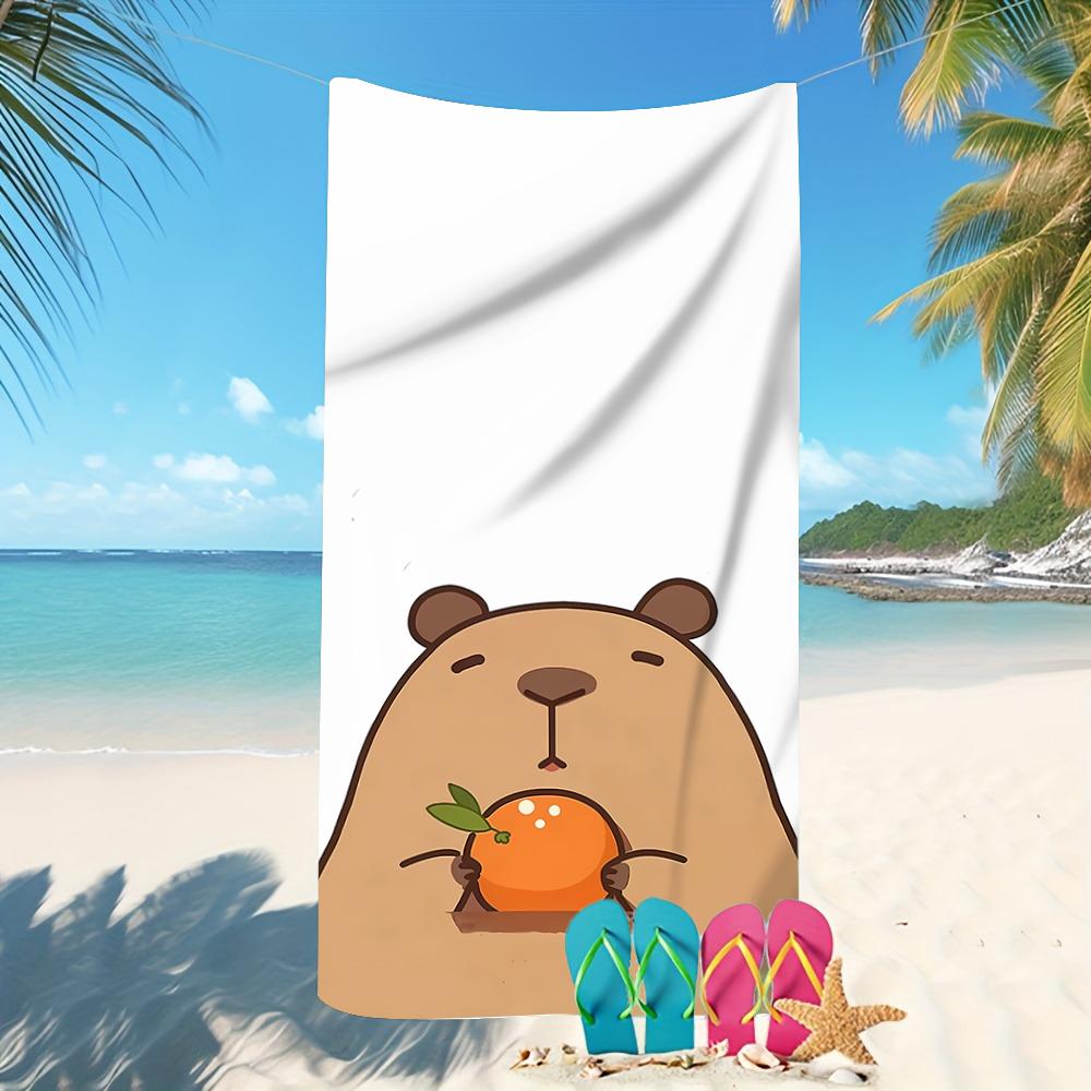 Capybara-Printed Beach Towels: Fun and Stylish for Your Beach Adventures! Sofa Cushion Cover, Room Home Decorationortable