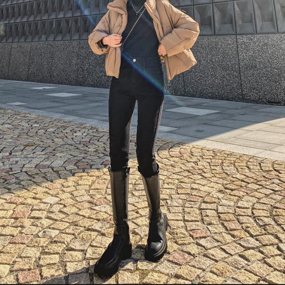 Women's High Waist Skinny Denim Jeans Slim Fit Stretch Pencil Pants Vintage Washed Denim Pants For Daily Casual Fall Winter Outfits