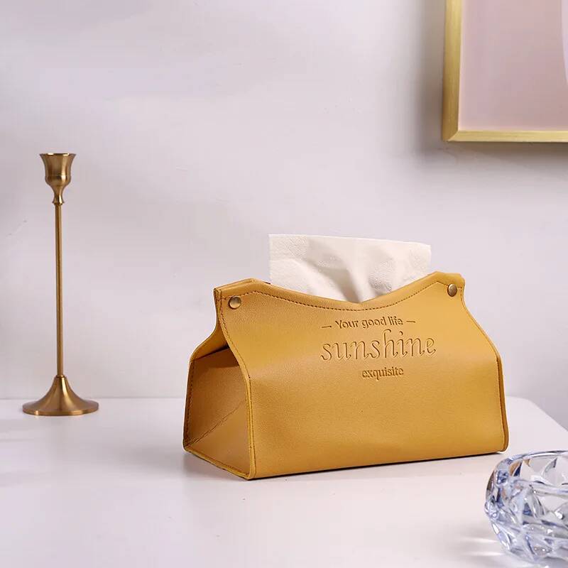 Living Dining Room Tissue Storage Box Environmentally Friendly Multi-Purpose Solid Color Creative Napkin Box