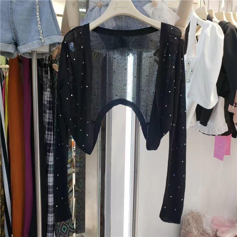 Elegant Curved Design Summer Cardigan: Breathable, Lightweight, Trendy Sun Protection Vest