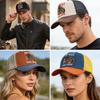 New Motorcycle Embroidered Trucker Hat Flame Biker Patch Baseball Cap For Man Woman Breathable Streetwear Summer Mesh Caps