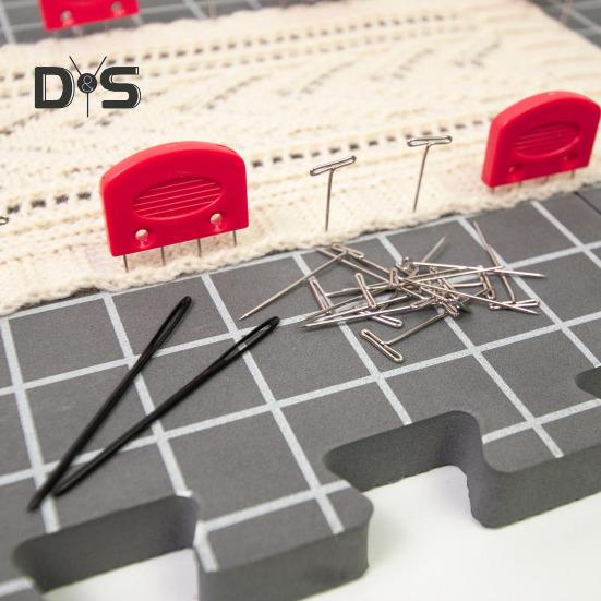 Sada pletacích blokovacích podložek Silná pěnová podložka s mřížkou Opakovaně použitelná jednostranná blokovací deska pro háčkovací nebo pletací projekty