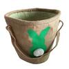 Easter Basket Children's Treats Bag Reusable Jute Tote with Handle Suitable for Egg Hunts