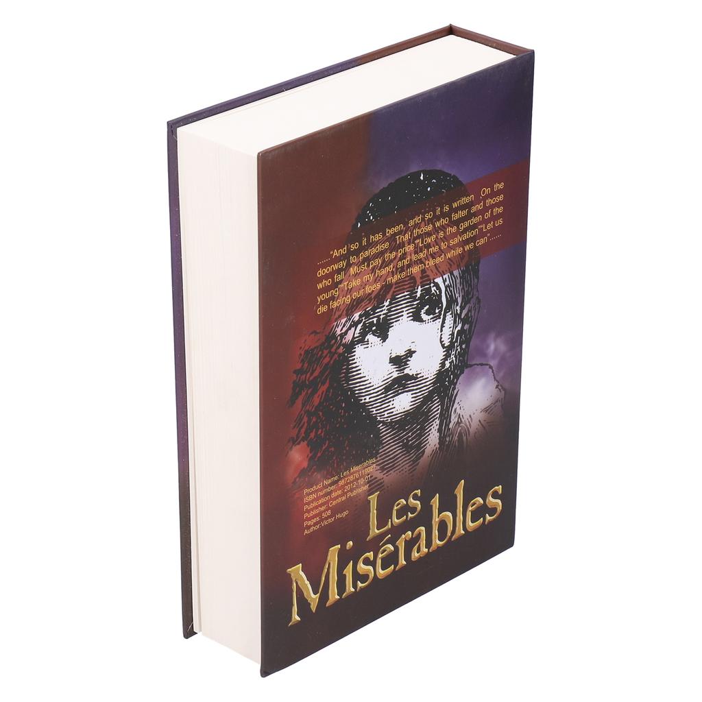 Safe Box Simulation Book Saving Box with Key for Cash Coin Money Bank Cards Jewelry