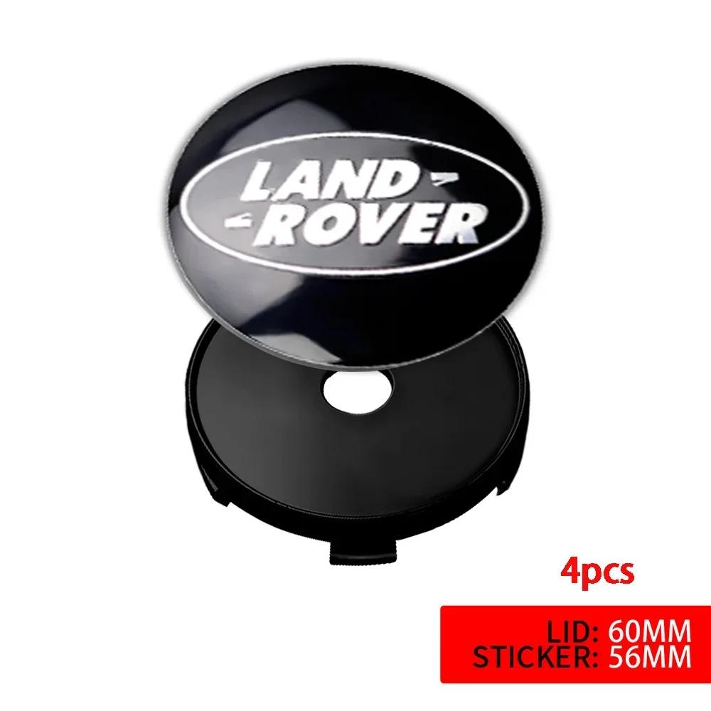 56/60MM Car Styling Aluminum Wheel Center Hub Caps Sticker Accessories For Land Rover Discovery 3 Defender Range Rover Velar SVR