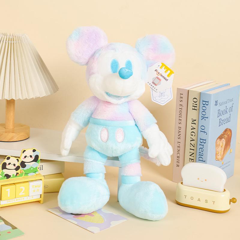 Disney Authentic Colorful Macaron Mickey Mouse Sparkling Water Series Plush Toy Pendant