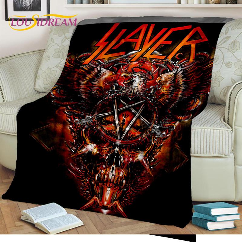 Rock Heavy Metal Slayer Band Blanket,Soft Throw Blanket for Home Bedroom Bed Sofa Picnic Travel Office Rest Cover Blanket Kids