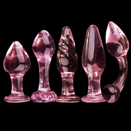 12mm Glass Butt Plug Anal Bead Fake Penis Dildo Adult Sex Toy for Women Men