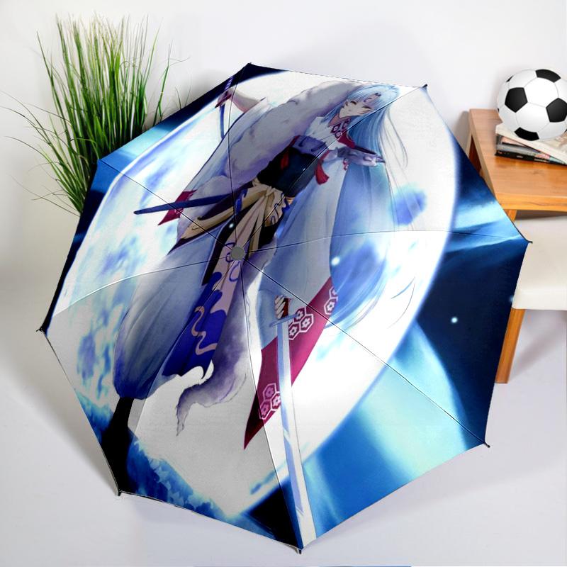 Anime Sessho-maru Umbrella Folding Umbrella, Automatic Umbrella 8-Frame for Travel, Camping Use Gift for Halloween Christmas