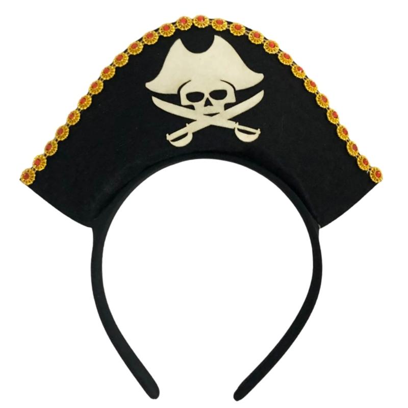 Girl Halloween Headbands Pirate Eyepatch Headwear Hairbands Fun Headwear