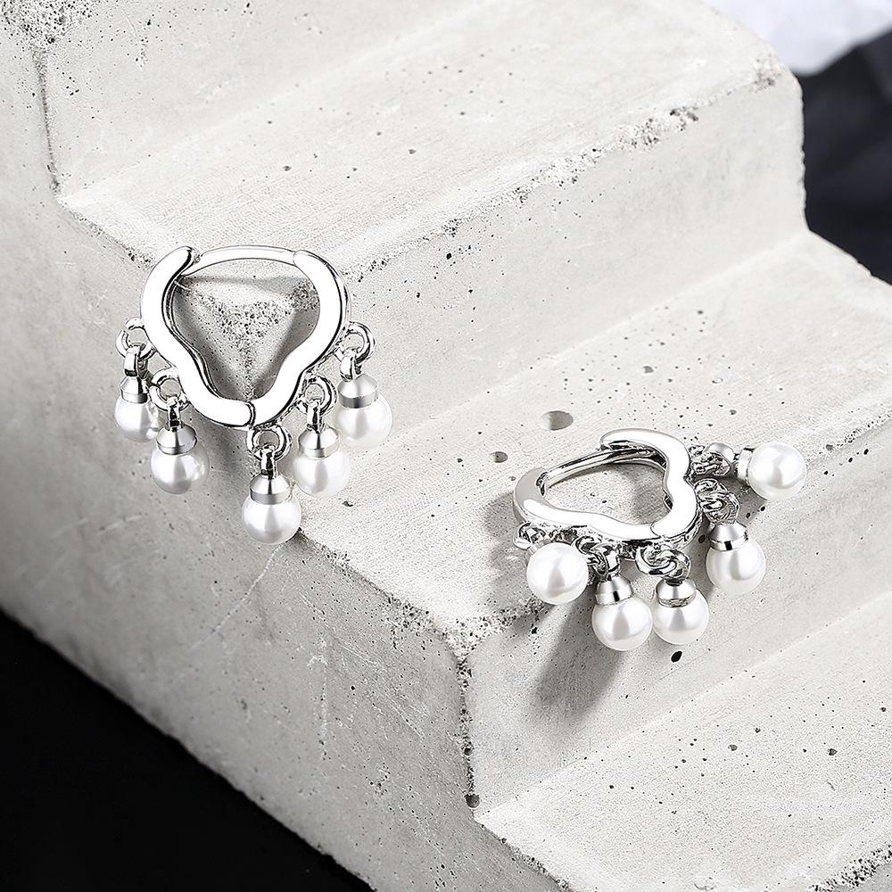 

Серьги-кисточки с жемчугом и волнообразным узором для женщин Copper платиновый