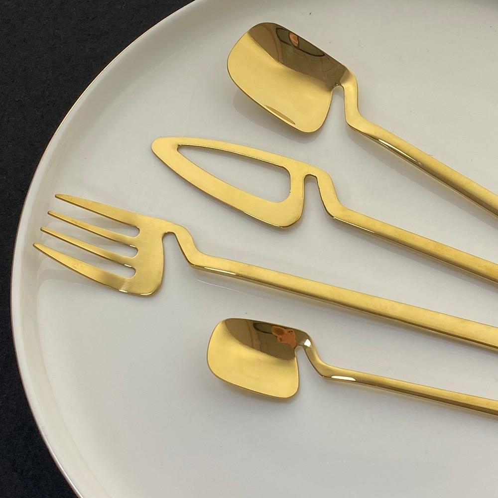 Sada 16 ks jídelního nádobí 18/10 Nerezová ocel Zrcadlo Stříbrná sada příborů Párty nůž na večeři Vidlička Lžíce Sada nádobí Drop Shipping