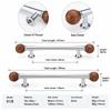 Luxury Walnut Cabinet Pull Handle Marble Solid Wood Drawer Knob Sturdy Smooth Wardrobe Door Handle Furniture Hardware