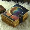 Tree of Life Leather Grimoire Journal: Handmade Deckle Edge Spell Book