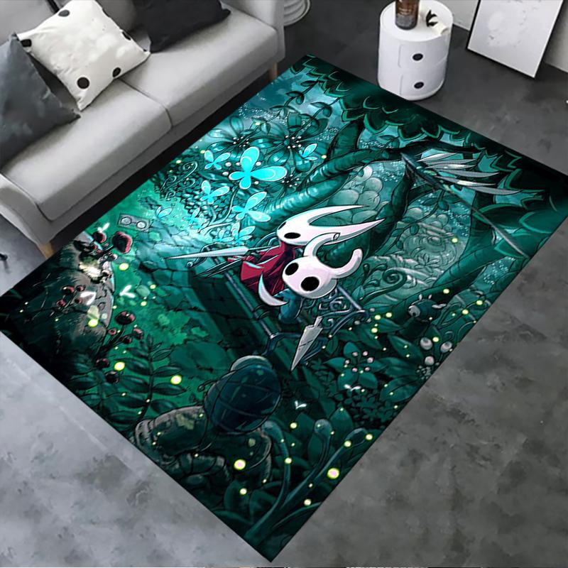 2025 Neuer Hollow Knight Teppich für Wohnzimmer Schlafzimmer Zuhause Sofadekoration, Kinderspiel Rutschfeste Fußmatte 43