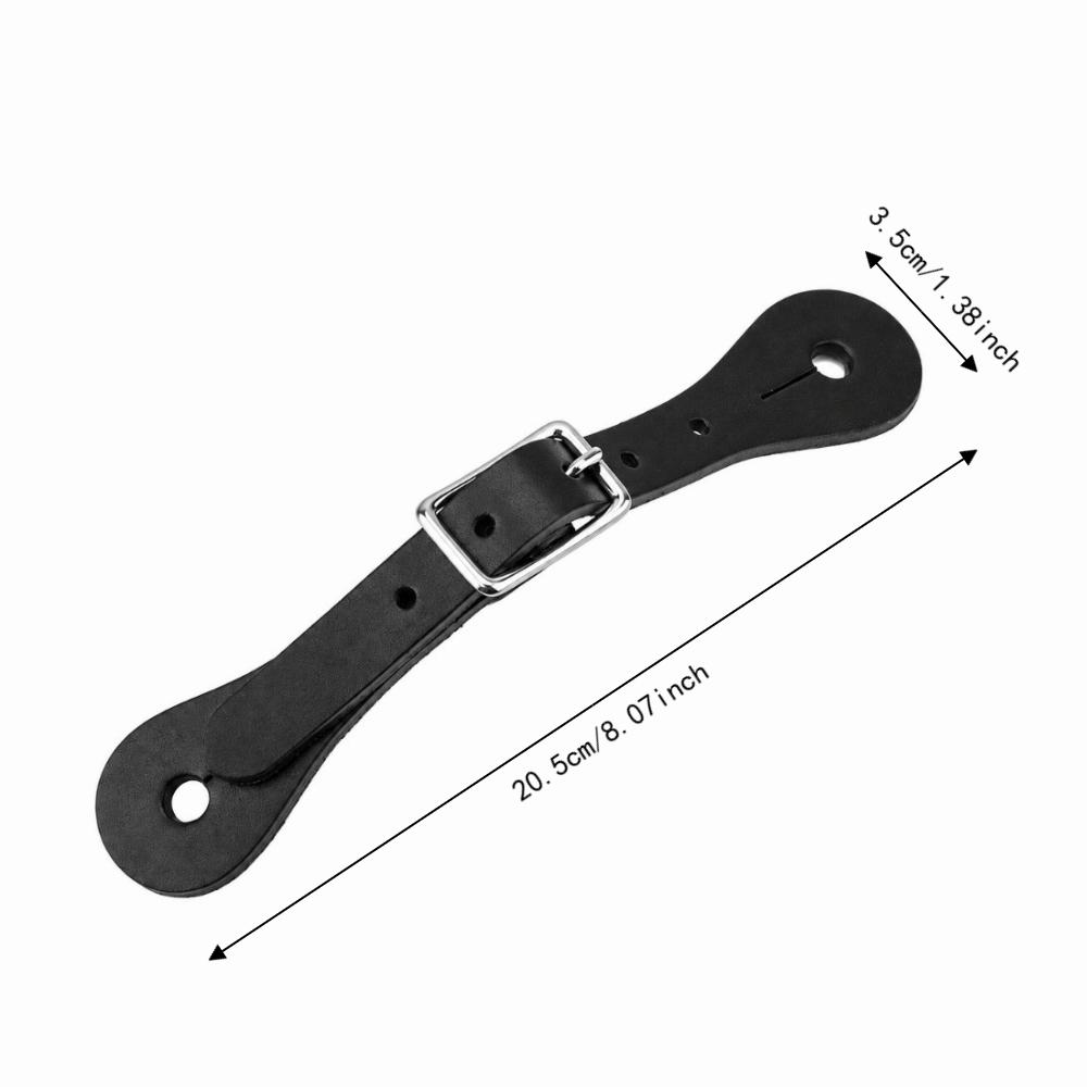 1 Pair Handmade Equestrian Spur Strap Adjustable Metal Buckle Western Spur Strap Western Riding
