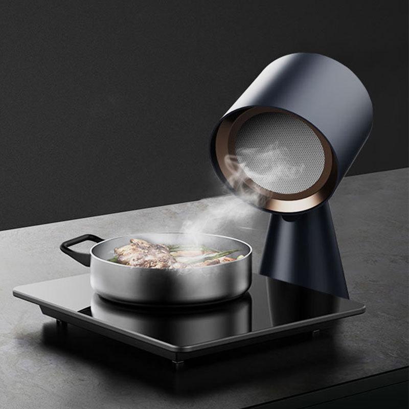 Portable Mini Range Hood Oil Fume Purifier - No Installation Needed, Compact for Home and Car Use