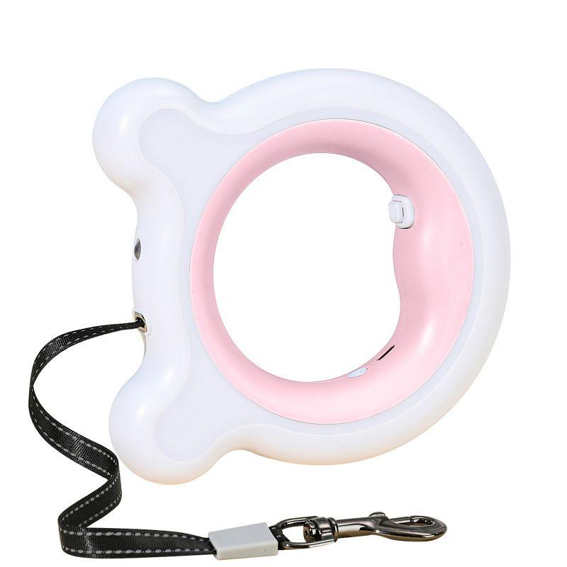 

Automatic Retractable round Bracelet Dog Hand Holding Rope Basic Edition (without lights) Pink