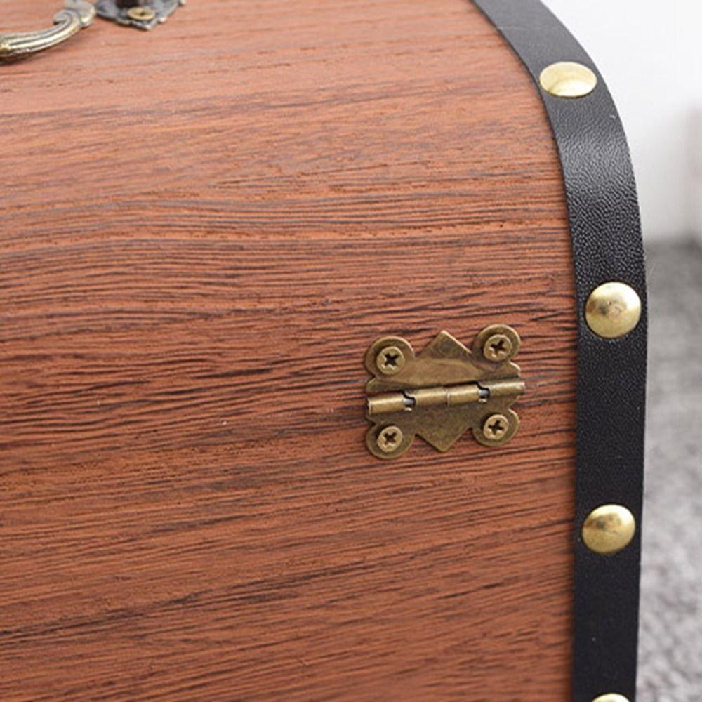 Decorative Wooden Treasure Bank Handmade Treasure Chest Storage Box  Wedding Trinket