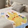 Cartoon Cat & Star Print Flannel Fleece Blanket Ultra Soft, Skin-Friendly Warm Cozy Throw for Home, Couch, Napping, Christmas & Halloween