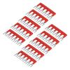 10pcs Fork Type Terminal Strips 400V 15A Pure Copper PVC Flame Retardant Jumper Block Terminal Strips for Factory Red