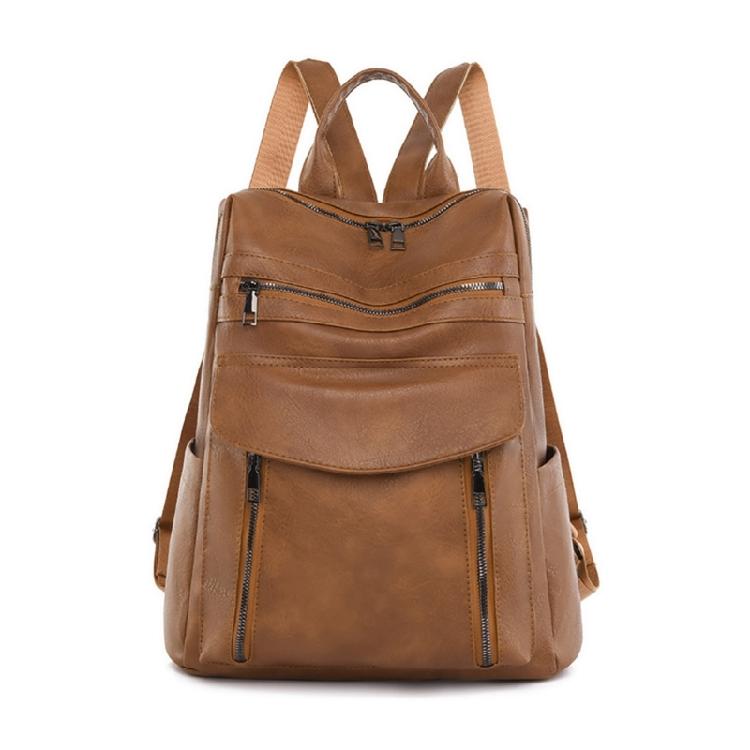 Рюкзак для женщин Мягкий рюкзак-сумка из ПУ Сумка через плечо коричневый 2230₽