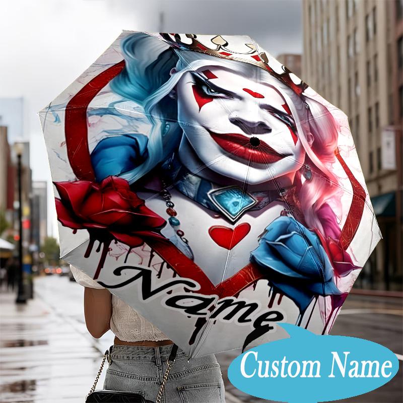 Custom Name Quinn's Money Dance Umbrella Folding Umbrella, Automatic Umbrella - 8-Frame for Travel, Casual Lightweight Personalized Gifts