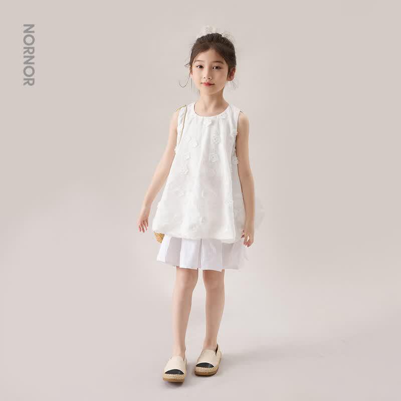 LUSON Girl s Summer Sleeveless Bubble Dress 150