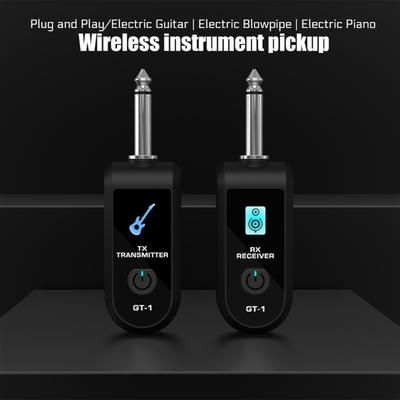 2.4G Wireless Guitar System Built-in Rechargeable Lithium Battery Wireless Guitar Transmitter Receiver for Electric Guitar Bass