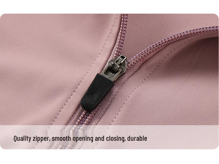 Dámský nahý top na jógu se zipem a ochranou proti nárazům - Zeštíhlující bez rukávů se stojáčkem pro letní venkovní sporty.