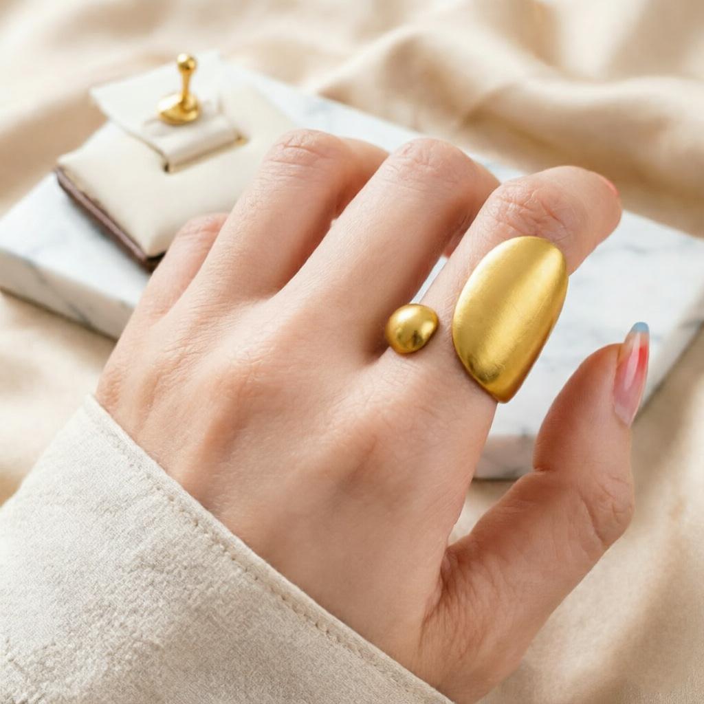 Geometrischer Hochglanz-Überkreuz-Offener Ring, S925 Silberplattiert - Damen Stapelbarer Zeigefingerschmuck