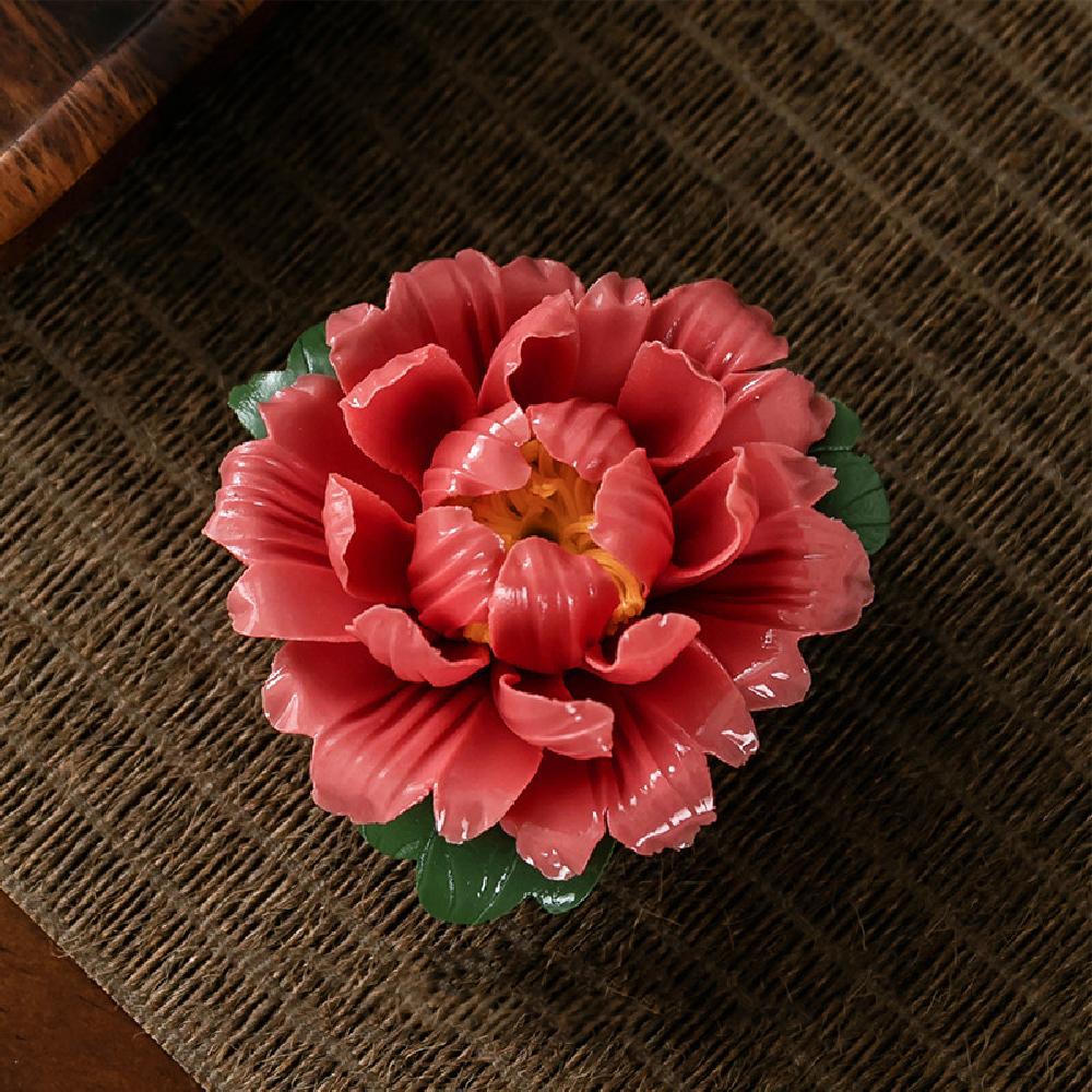 Peony Flower Incense Holder Incense Burner Decorative Incense Burner  Holder Incense Burner Cone Incense Holder Peony Supports