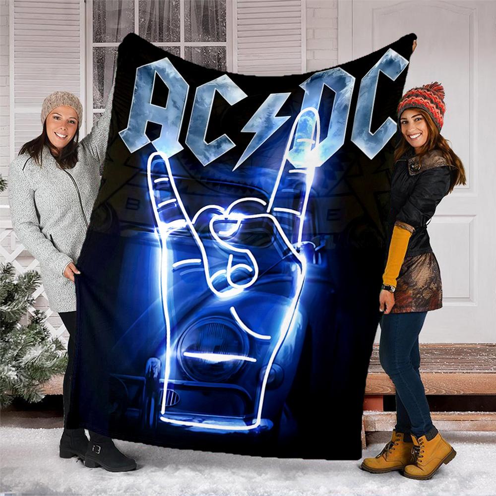 1pc AC/DC Outdoor Flannel Blanket, Lightweight Warm Cozy for Travel Camping Office Soft Polyester Fabric