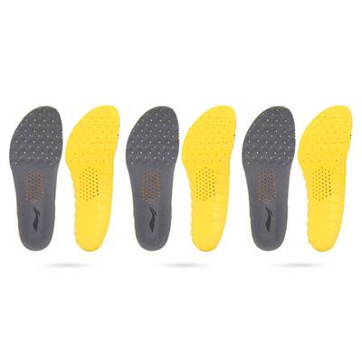 Li Ning סדרת ספורט בדמינטון רך במיוחד אלסטי גבוה סופג זיעה נושם בולם זעזועים סט 3 זוגות נעליים יוניסקס שחור צהוב AXZS002-1