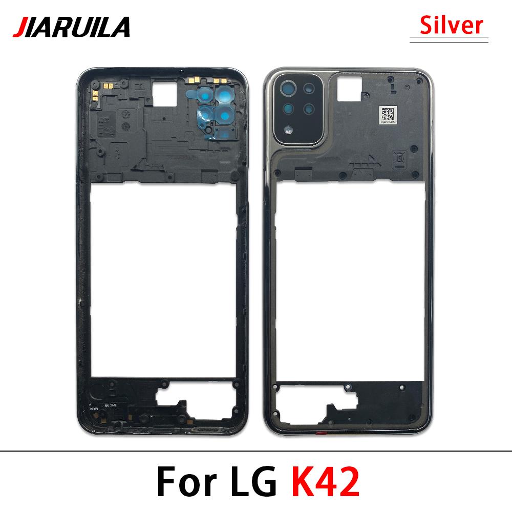 10Pcs\Lot Great Middle Frame Holder Housing Replacement Repair Part For LG K42 K52 K62 K61 Middle Frame With Glass Lens