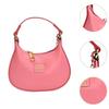 Women Shoulder Bag Simple Fashion Female Handbag for Work Commuting Shopping Rose Red