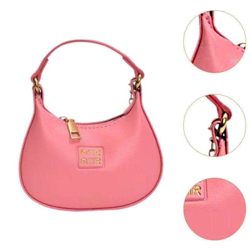 Women Shoulder Bag Simple Fashion Female Handbag for Work Commuting Shopping Rose Red