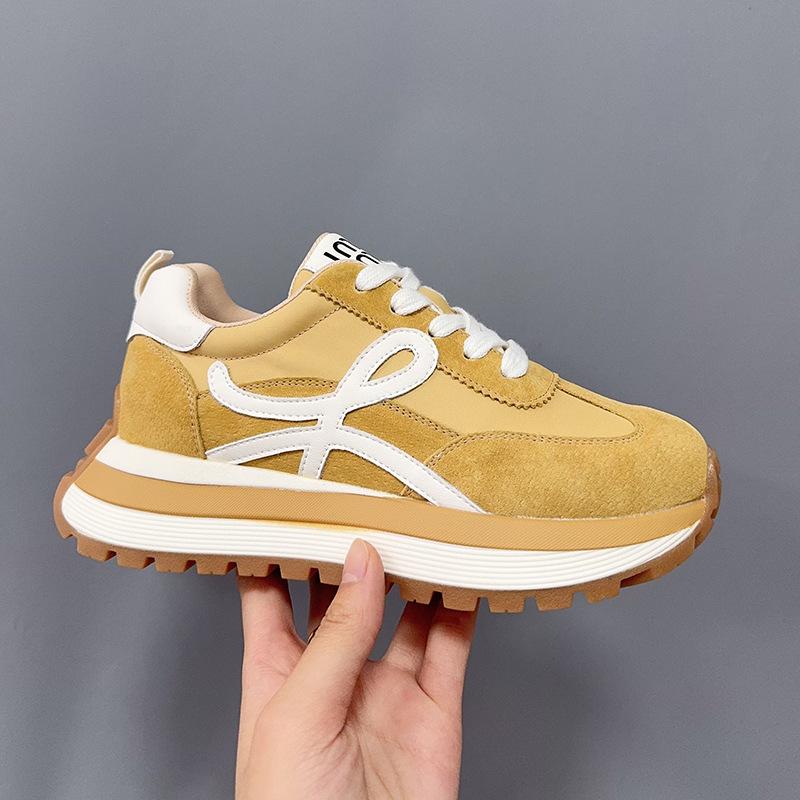 Inner heightening platform retro dad shoes women's 2025 autumn new sports shoes casual shoes German training shoes Forrest Gump shoes women