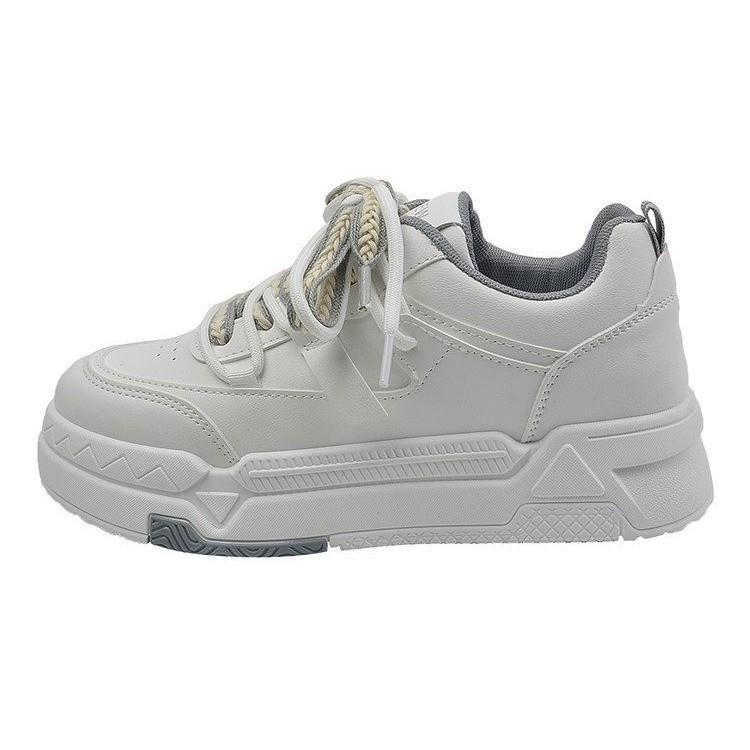 Beliebte Hongkong-Style Plateau Guochao Board Schuhe Damenschuhe 2025 Frühling und Herbst neue Nische vielseitige Freizeitschuhe Sport weiße Schuhe