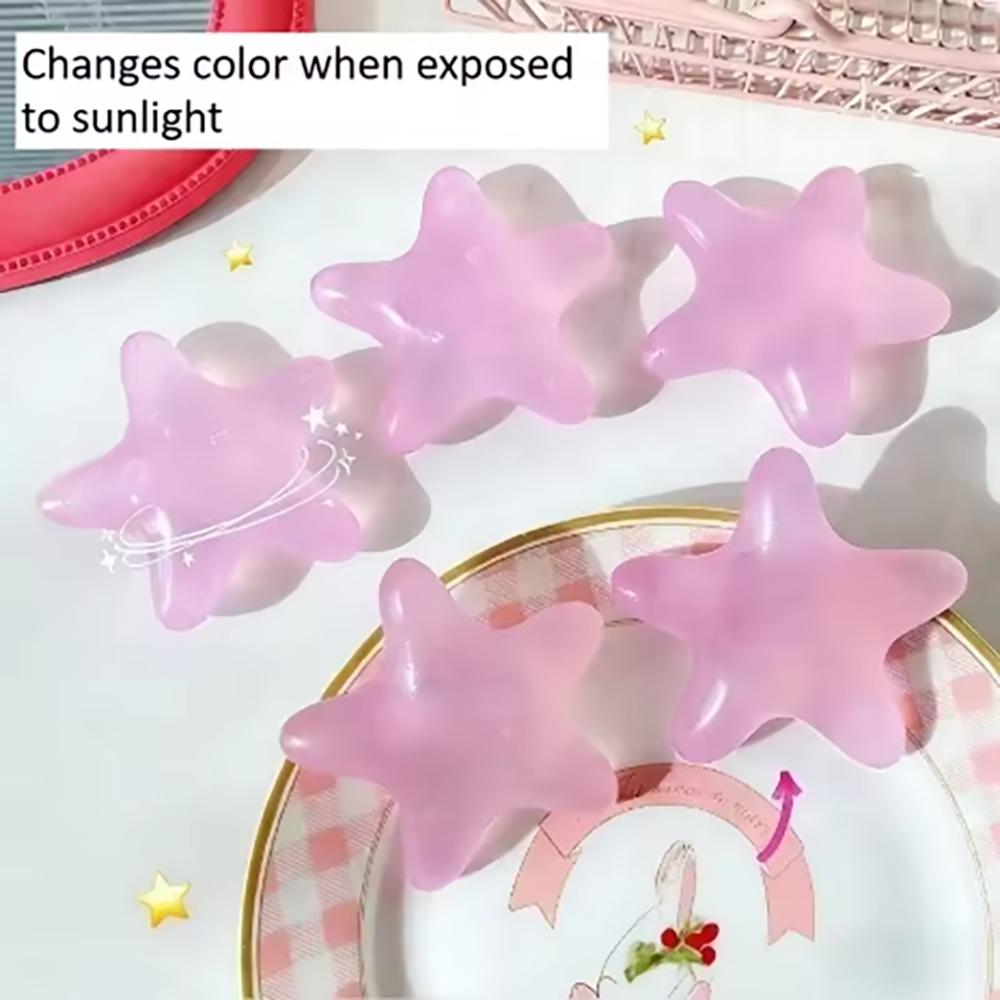 1pcs Maltose Color Changing Star Soft Pinch Relieve Office Stress and Tension Decompression Slow Rebound Fidget Daily Toy Gifts.