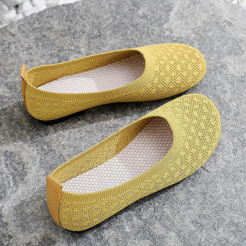 Summer New Sandals Mesh Breathable Women's Shoes Anti Slip Black Work Shoes Comfortable Casual Single Shoes