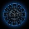 Nordisches Valknut-Symbol und Runen, modernes Design, Wanduhr, keltisches Muster, Amulett, Wohnkultur, Uhr, Wikinger-Kunstdruck, Wanduhr