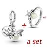 Summer Glow-in-the-dark Firefly Charm Pan Bracelet DIY Silver Gold Plated Women Jewelry Gift for Her
