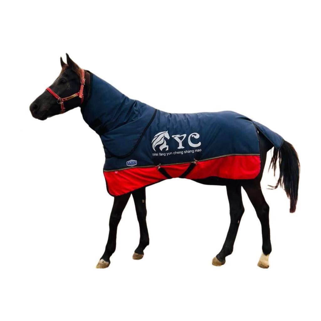 Warm Windproof Waterproof Thickened Winter Horse Rug with Large Neck Protection