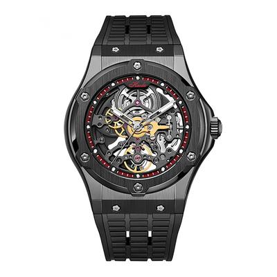 Haofa Skelet Mechanisch Automatische Opwinding Gangreserve 80 Uur Open Werk Wijzerplaat Lichtgevend Waterdicht Polshorloge Cadeau Mannen Mannen Mannen