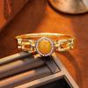 Colorfast Ceramic Beeswax Inlaid Bracelet: High-End Retro Design for Women
