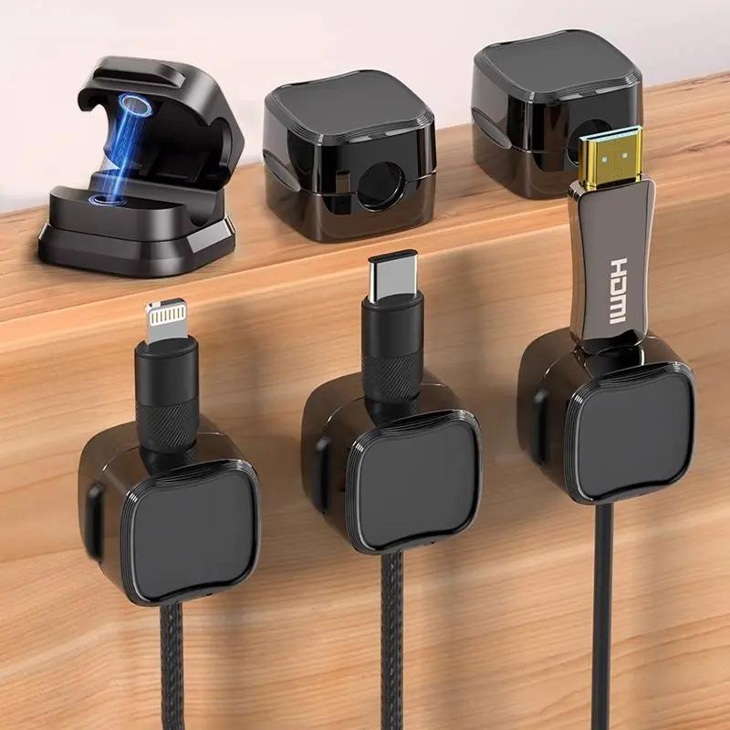 

1-30pcs Magnetic Cable Clip Charging Cable Holder Adhesive Wire Keeper Cord Wire Organizer Home Office Desktop Cables Management 1PC чёрный